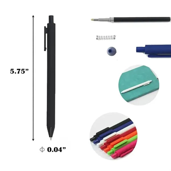 Plastic Matte Finish Retractable Ballpoint Pens