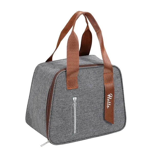 Insulated 300D Oxford Color Block Lunch Bag 6 Can Capacity
