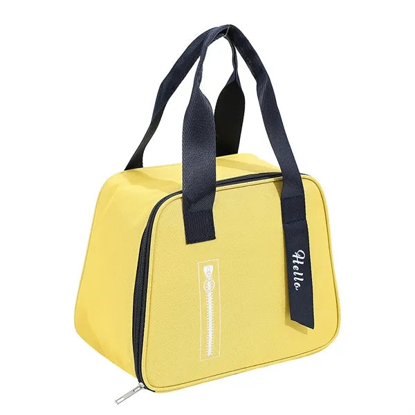 Insulated 300D Oxford Color Block Lunch Bag 6 Can Capacity