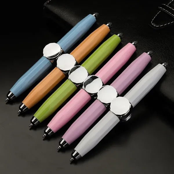 Fidget Spinning Ballpoint Pen with LED Light, Stress Reducer