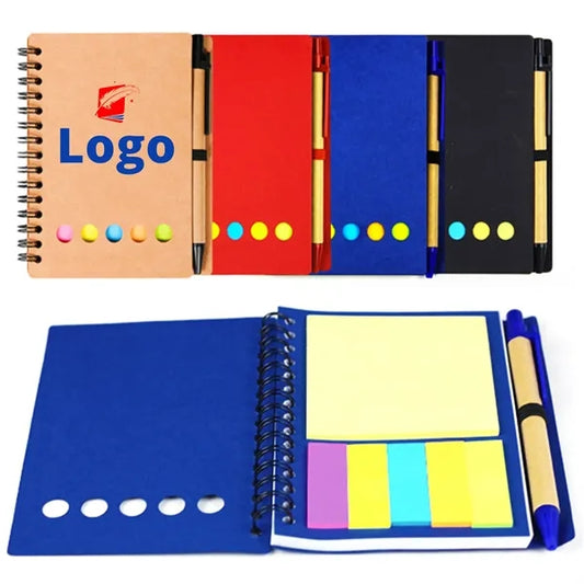 Spiral Notepad with Pen And Sticky Page Markers