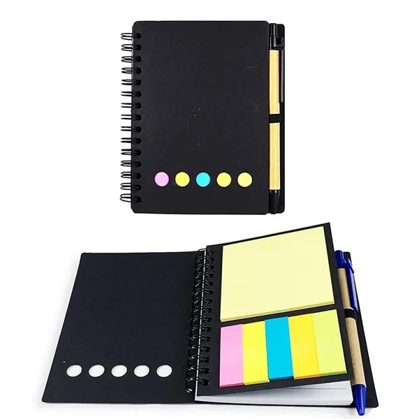 Spiral Notepad with Pen And Sticky Page Markers