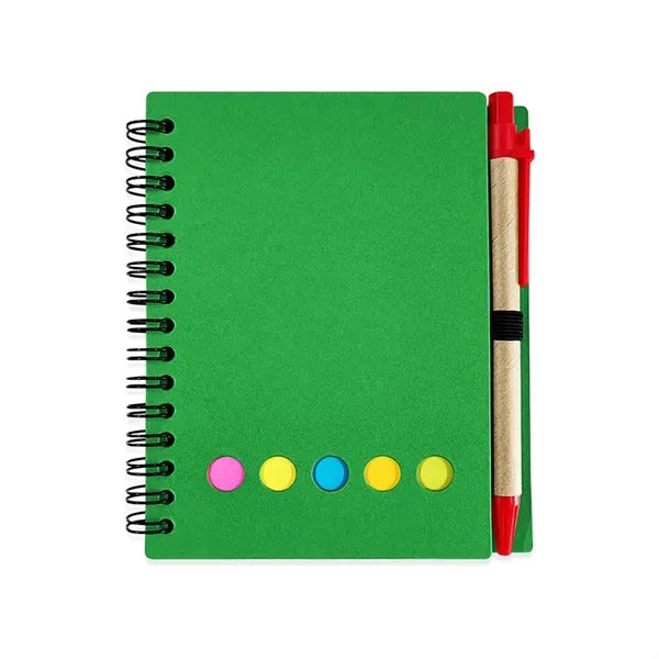 Spiral Notepad with Pen And Sticky Page Markers