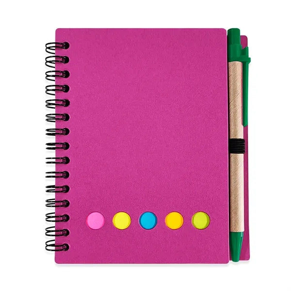 Spiral Notepad with Pen And Sticky Page Markers