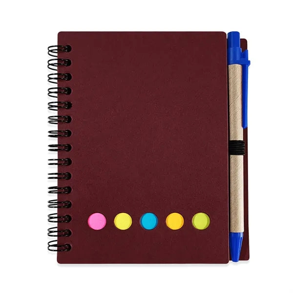 Spiral Notepad with Pen And Sticky Page Markers