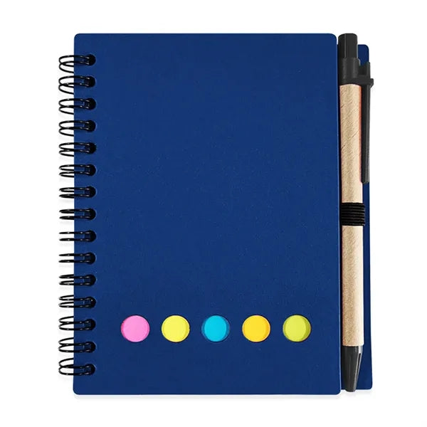 Spiral Notepad with Pen And Sticky Page Markers