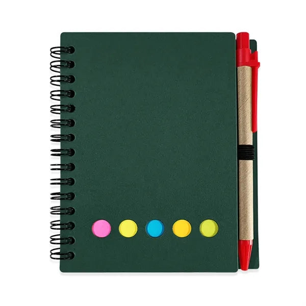 Spiral Notepad with Pen And Sticky Page Markers