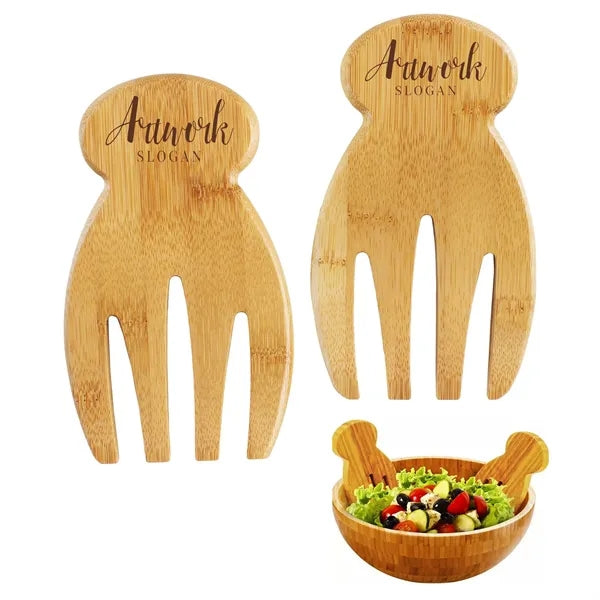 Natural Bamboo Salad Hands