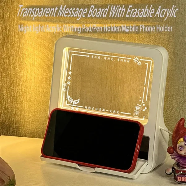 Storage Acrylic Bedside Lamp