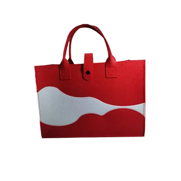 Color Matching Large Capacity Gift Felt Tote Bag