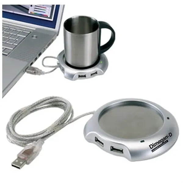 Coffee Cup Mug Warmer With 4 USB Hub