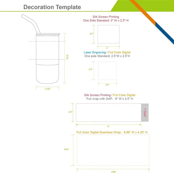Layer Stainless Steel Tumbler - 16 OZ.