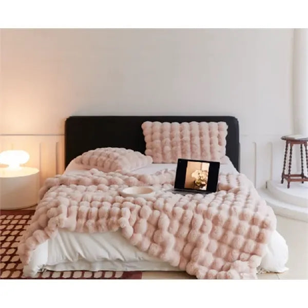 Luxury Cozy Faux Fur Throw Blanket