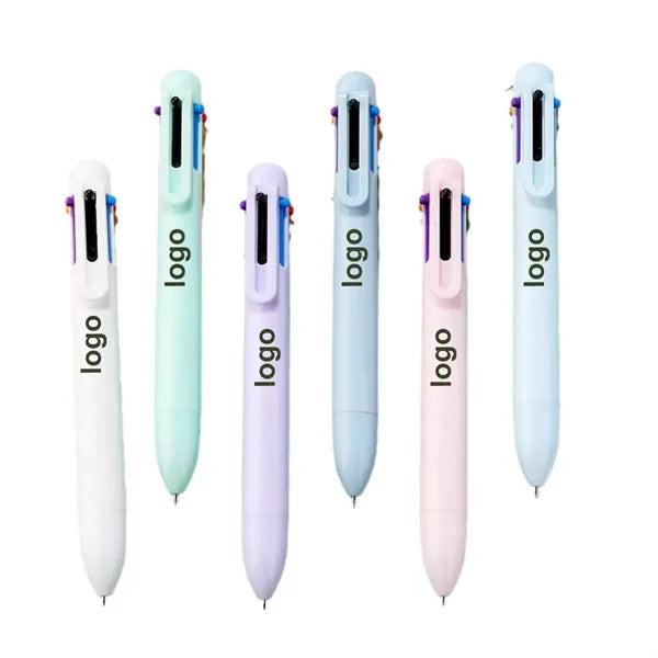 Retractable 6 In 1 Multicolor Ballpoint Pens