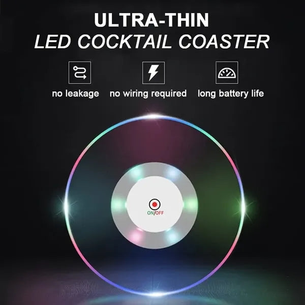 Crystal Ultra-Thin LED Coasters