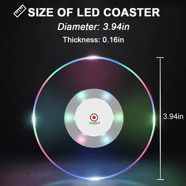 Crystal Ultra-Thin LED Coasters