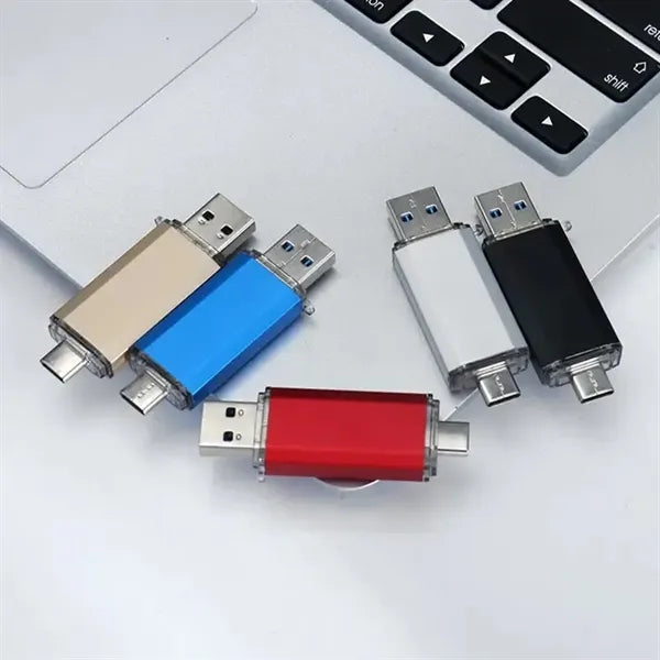 2 In 1 OTG 16GB Metal Type-C Memory USB Stick Flash Drive