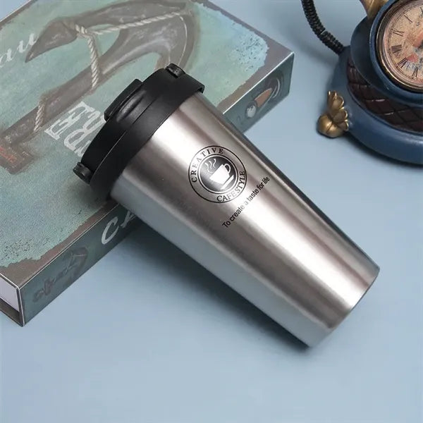 500ml Insulated Coffee Cups with Sip Lid and Handle