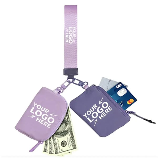 Dual Pouch Wristlet Keychain Wallets