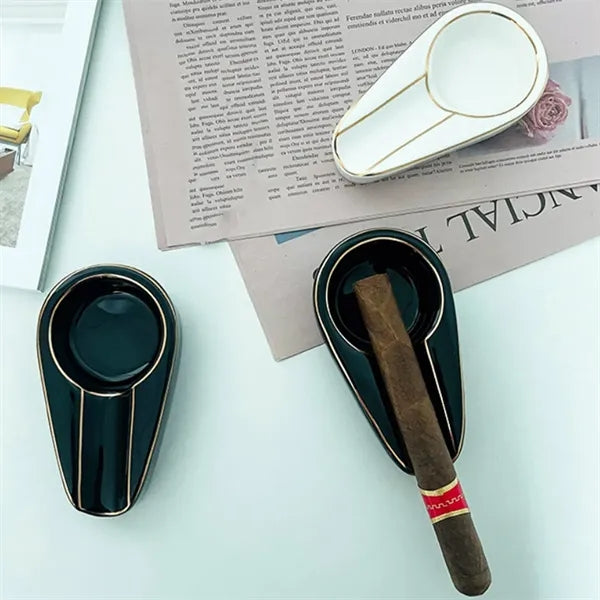 Travel Ceramic Ashtray For Cigars Outdoor