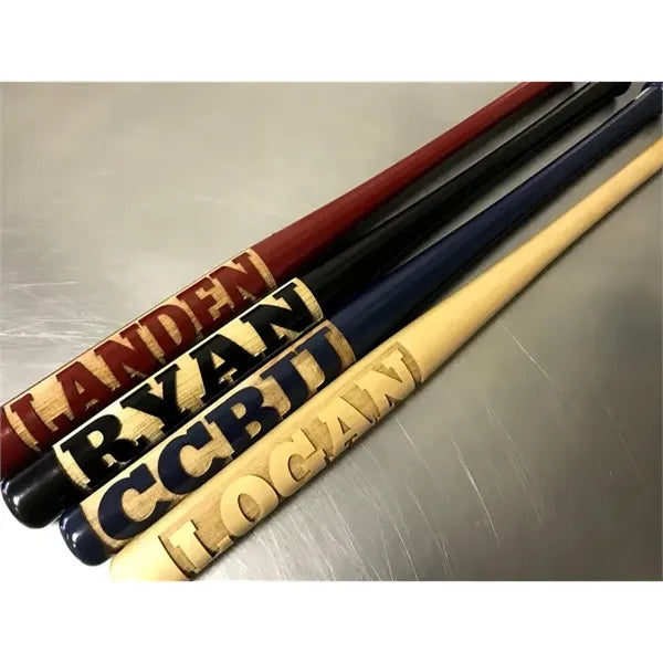 Carved Wooden Baseball Bat