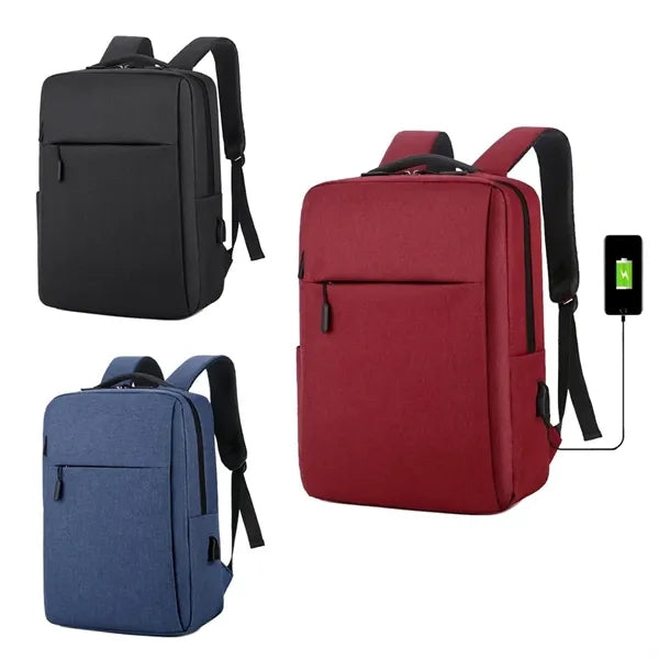 Laptop Schoolbag Business Backpack with USB Charging Port