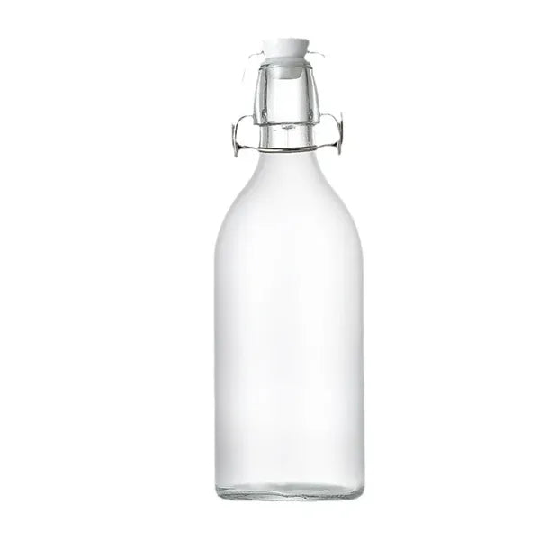 Buckle Glass Beverage Bottle