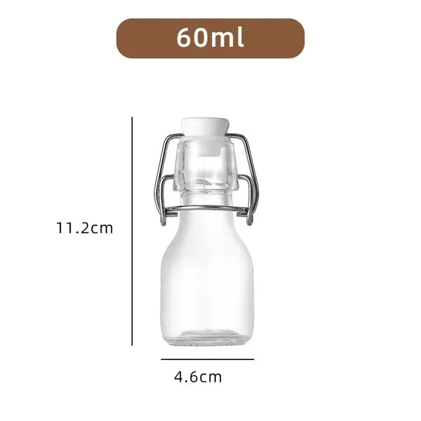Buckle Glass Beverage Bottle