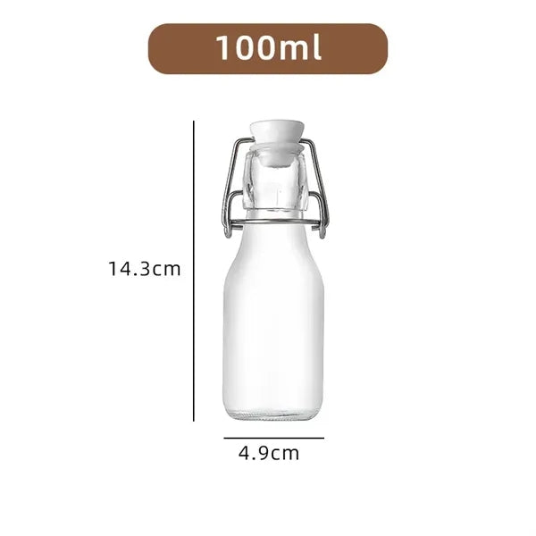 Buckle Glass Beverage Bottle