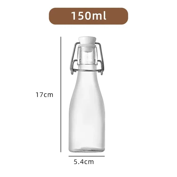 Buckle Glass Beverage Bottle