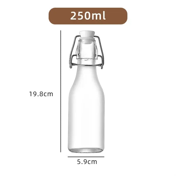 Buckle Glass Beverage Bottle