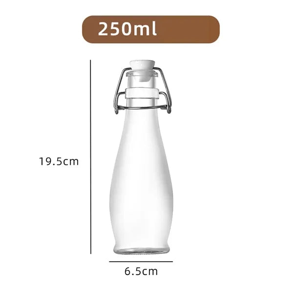 Buckle Glass Beverage Bottle
