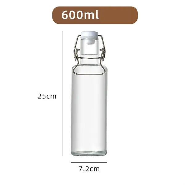 Buckle Glass Beverage Bottle