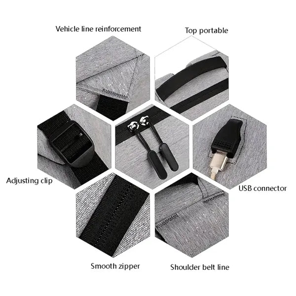 Laptop Schoolbag Business Backpack with USB Charging Port