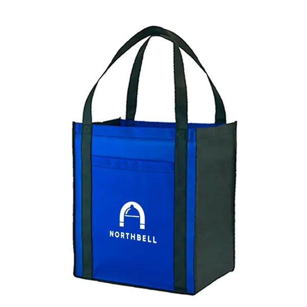 Non-Woven Grocery Tote Bag With Front Pocket