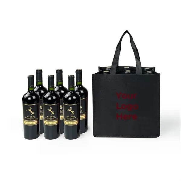 Non-Woven 6 Bottle Wine Tote Bag