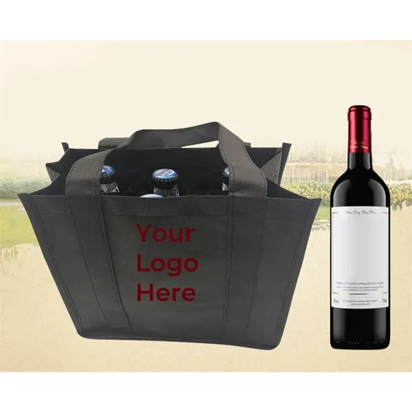 Non-Woven 6 Bottle Wine Tote Bag