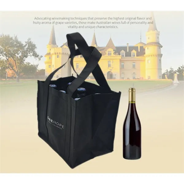 Non-Woven 6 Bottle Wine Tote Bag