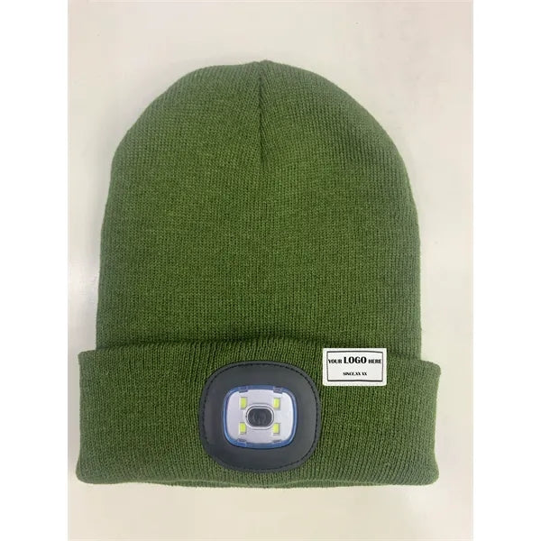 LED light knitted beanie
