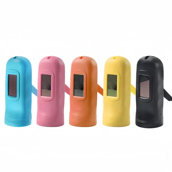 Portable Hand Crank Solar Powered Flashlight Outdoor Sports