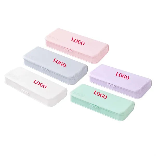 Plastic Pencil Case Box Container with Latching Lid
