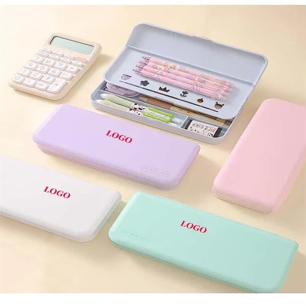 Plastic Pencil Case Box Container with Latching Lid