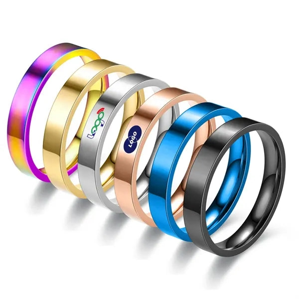 4mm Unisex Stainless Steel Ring