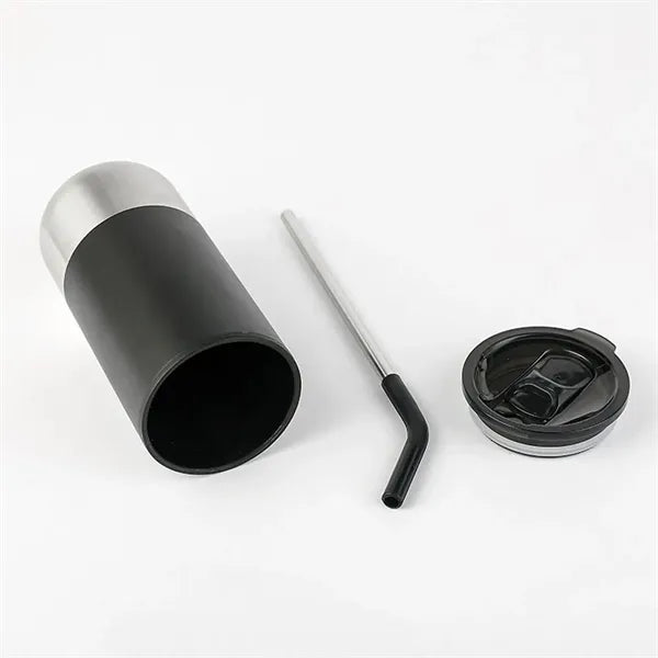 16 oz Portable Insulated Tumbler Mug with Straw