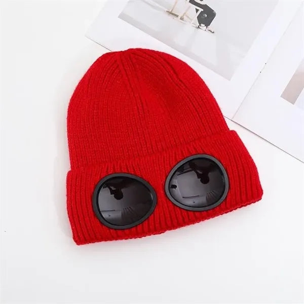 Goggles Knitted Hat