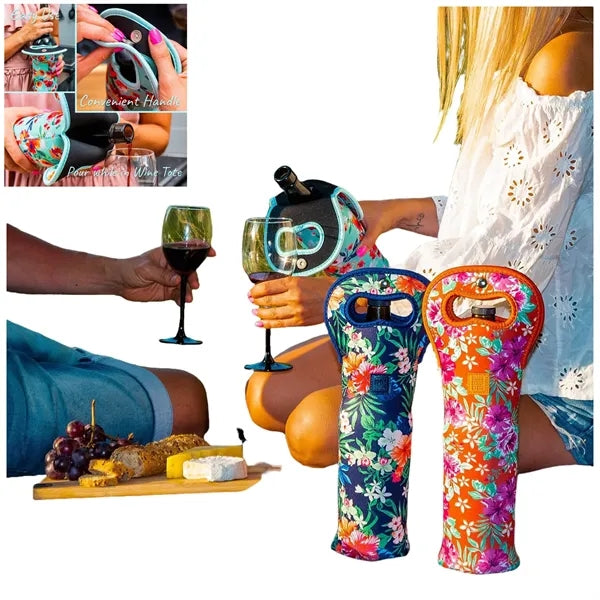 Insulated Neoprene Wine Bottle Carrier Bag