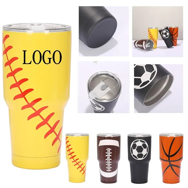 Sports 30oz Stainless Steel Double-Wall Vacuum Flask