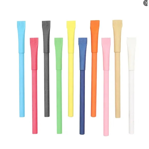 Eco-Friendly Kraft Paper Ballpoint Cap Hotel Pens