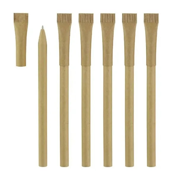 Eco-Friendly Kraft Paper Ballpoint Cap Hotel Pens