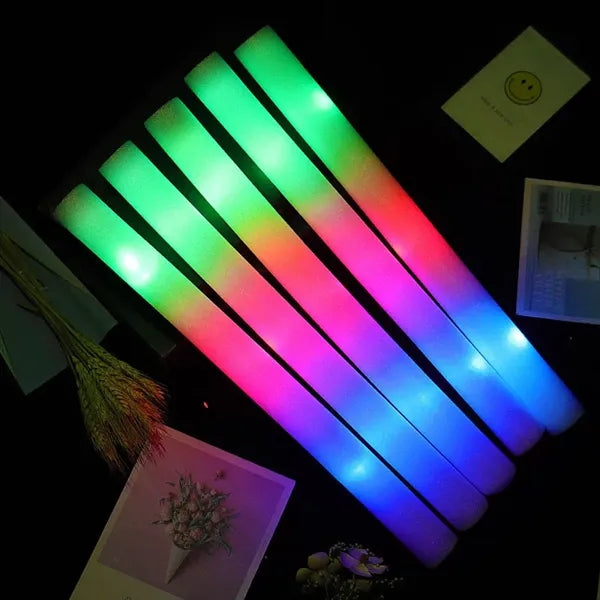 Imprinted Multi Color 16" Foam LED Light Up Stick